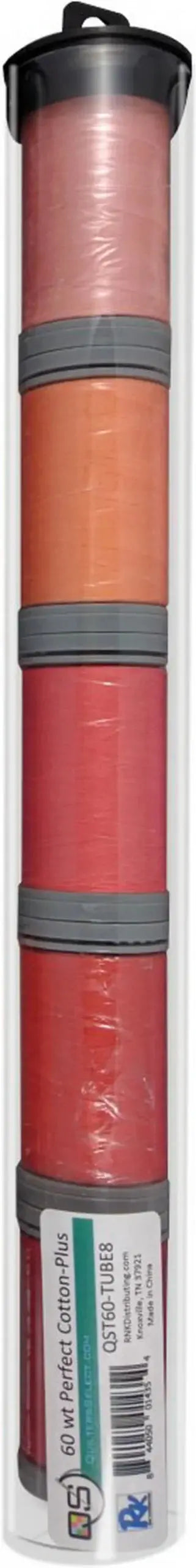 Quilters Select Thread - 5 Colors Tube 400M - Seashell Serenity Coral Harvest Moon Party Pink