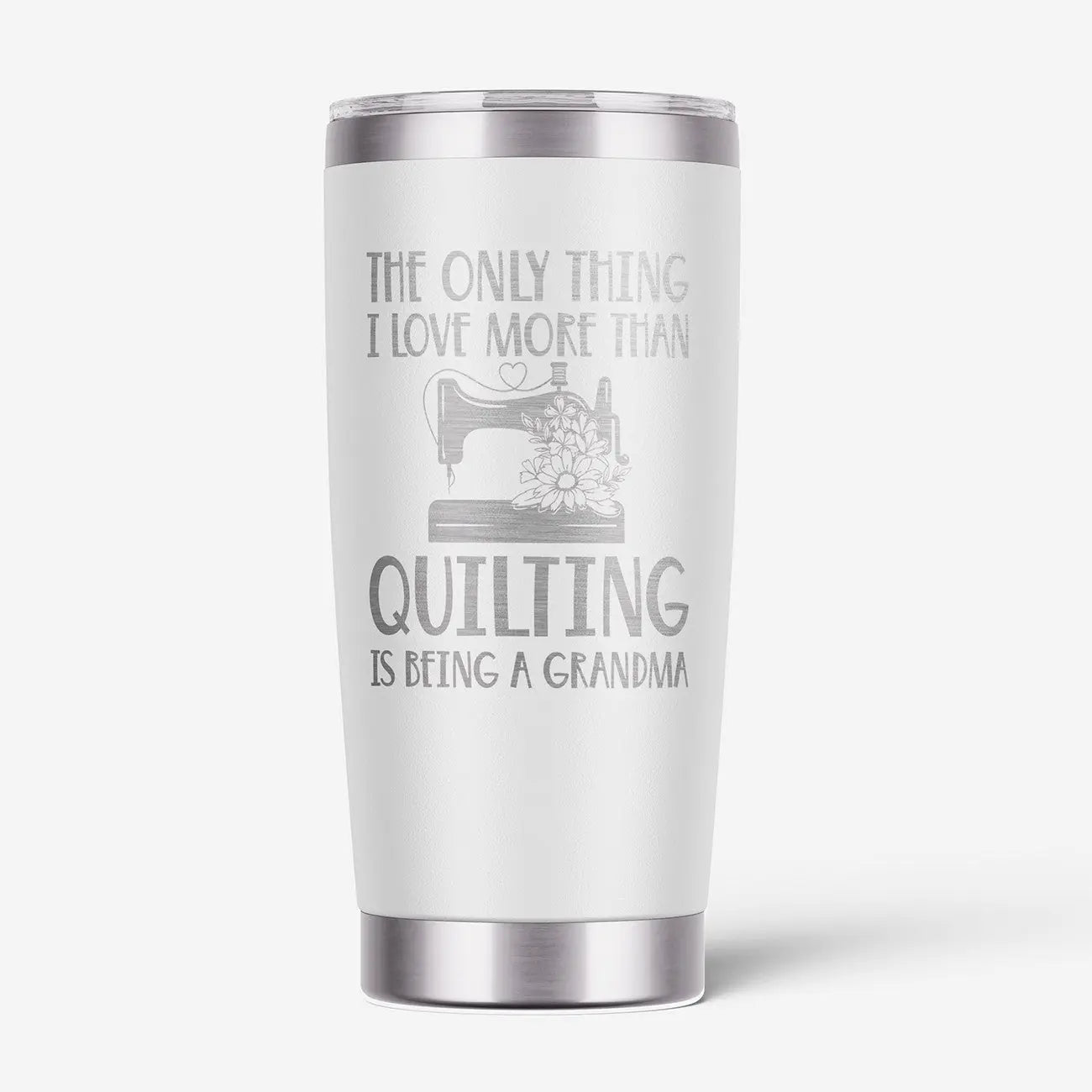 Quilting Grandma Tumbler - 20 oz Stainless Steel Drinkware