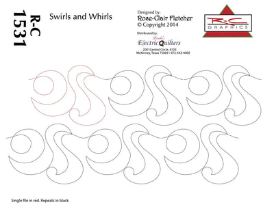 1530 Swirls And Whirls Pantograph by Rose-Clair Fletcher