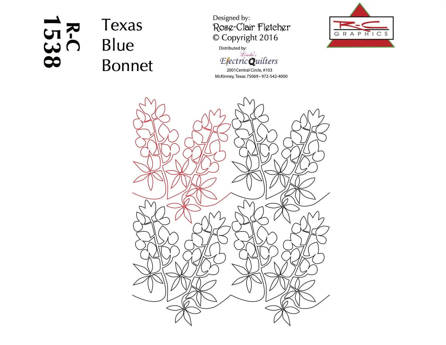 Pantographe 1538 Texas Blue Bonnet par Rose-Clair Fletcher
