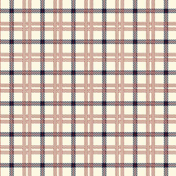 Cream Primo Plaids: Americana Cotton Flannel Fabric Per Yard