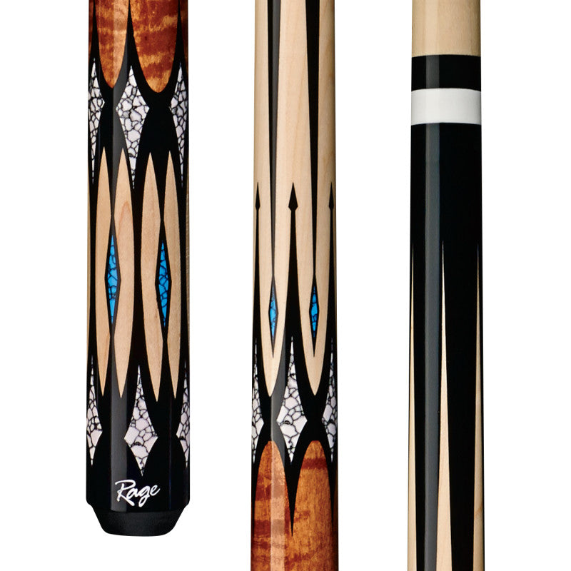 Turquoise and White Rage Cue Stick - Korvel