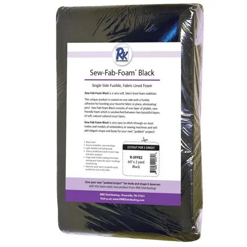 RNK Black Sew Fab Foam - Fusible 60" x 2 Yards