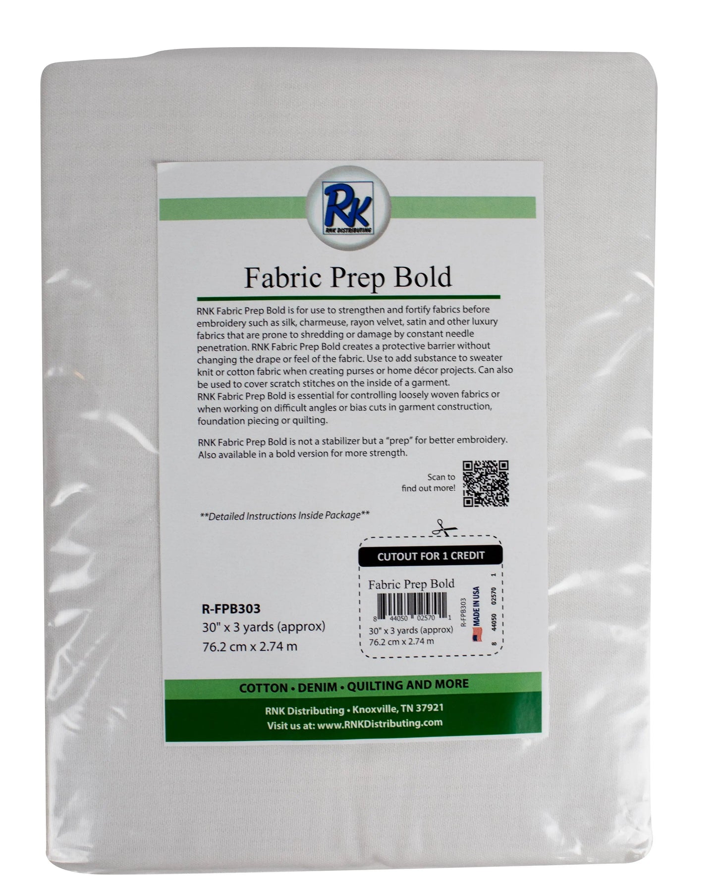 RNK Fabric Bold Prep 30"X3YDS - Interface fusible premium