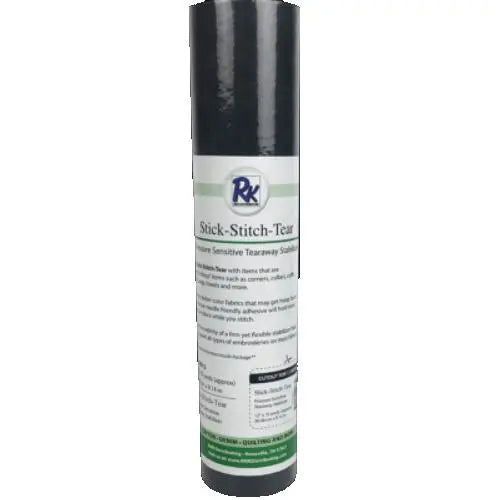 RNK Stick-Stitch-Tear Negro 12" x 10 Yards