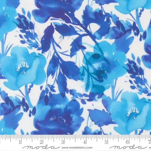 Tela de Algodón Poppies Cielo Radiante - 44"/45" Por Yarda