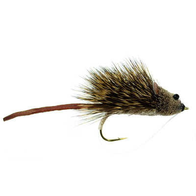 3 Pack Deer Hair Scruffy Rat Size 2 - Premium Bass Fly Fishing Lures with Weed Guard - Korvel