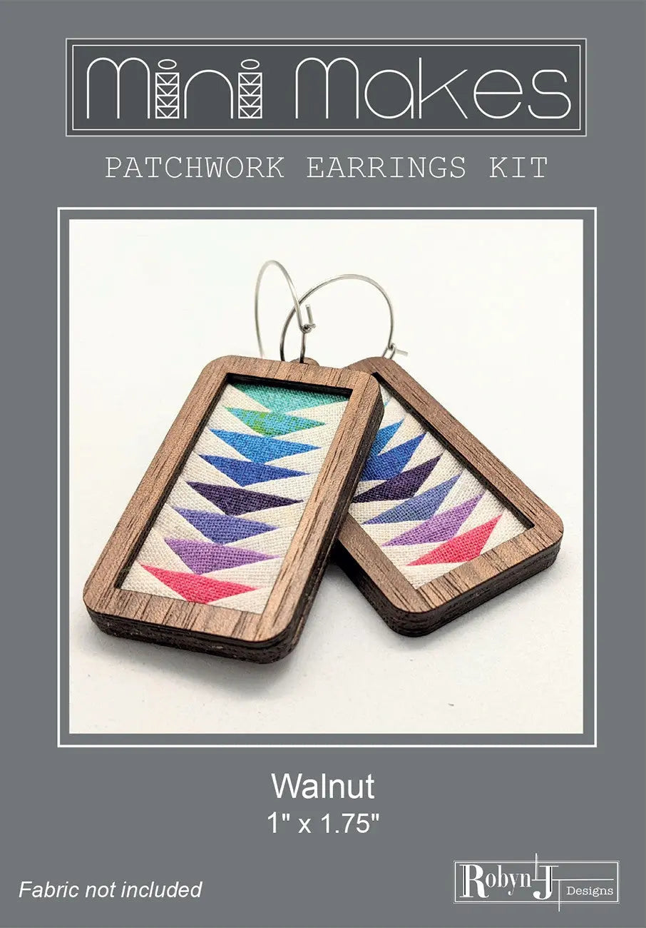 Kit de fabricación de joyas en forma de rectángulo de nogal