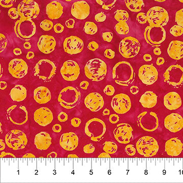 Red Bubble Celebration Cotton Fabric - 44"/45" Per Yard