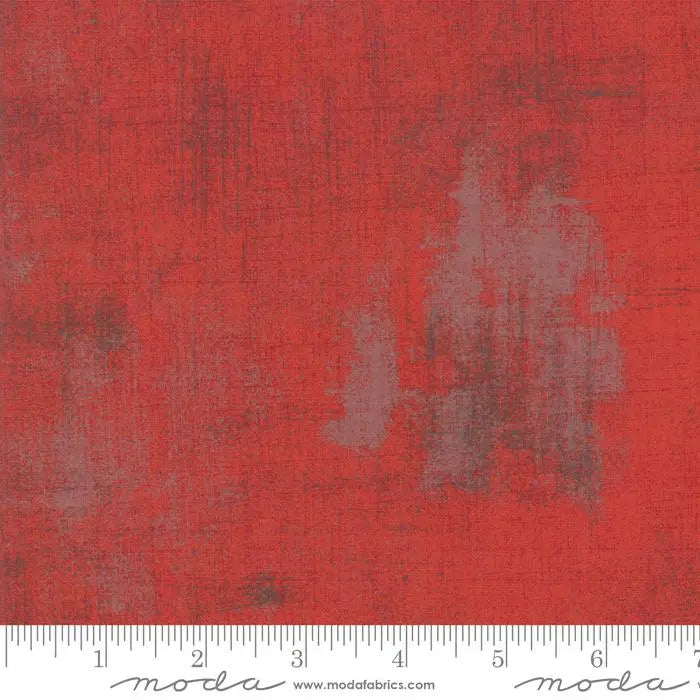 Red Grunge Basics Fabric 44"/45" Per Yard