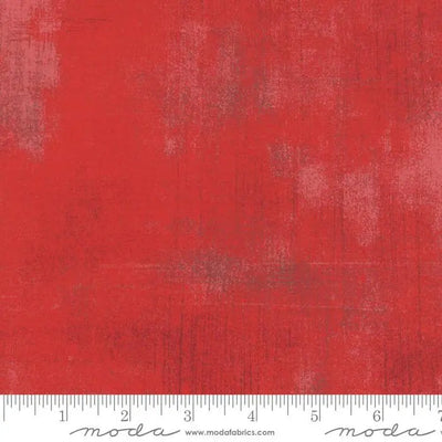 Red Grunge Basics Cherry Fabric 44"/45" Per Yard