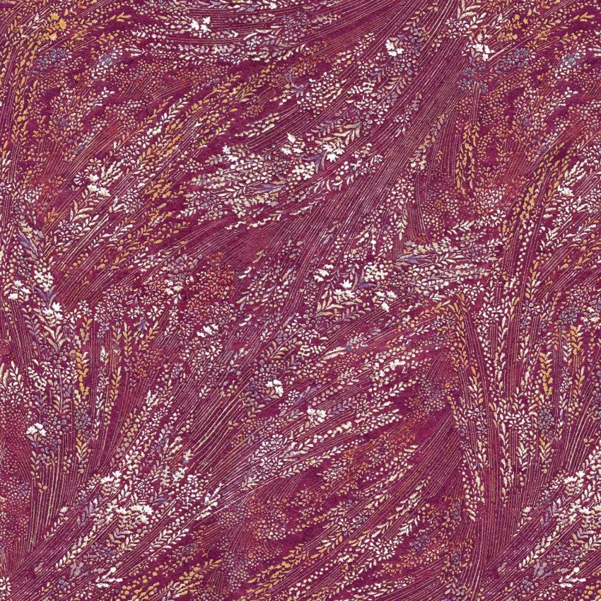 Tissu Large en Coton Red Meadow Breeze - Qualité Premium