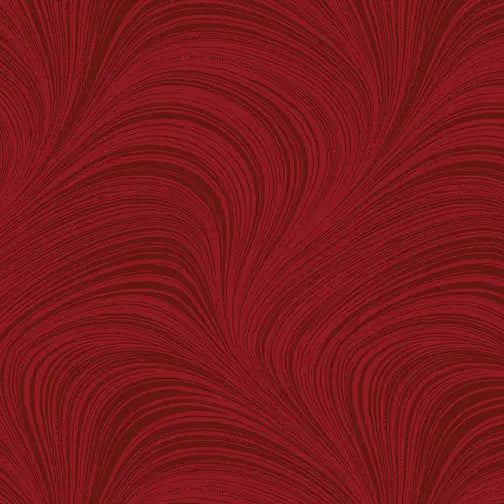Red Medium Color Wave Texture Flannel Wideback Fabric per Yard