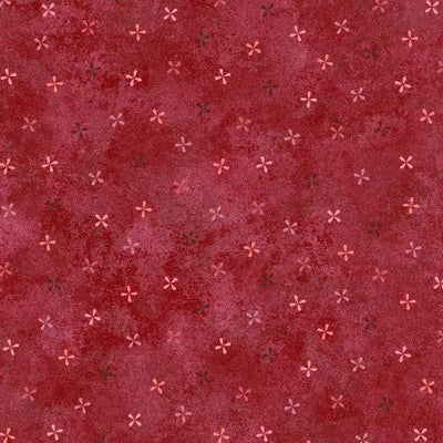 Tissu en coton à pétales de pinwheel rouge Operetta - 43"/44" par yard