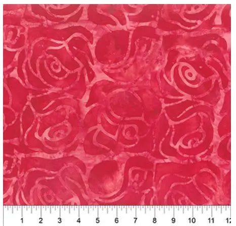 Tela de Algodón Wideback de Rosas Rojas - Calidad Premium