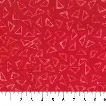 Tela de Algodón Celebración Triángulo Escarlata - 44"/45" por Yarda
