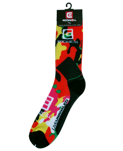Stylish Red Camo Crew Socks for Ultimate Comfort - Korvel
