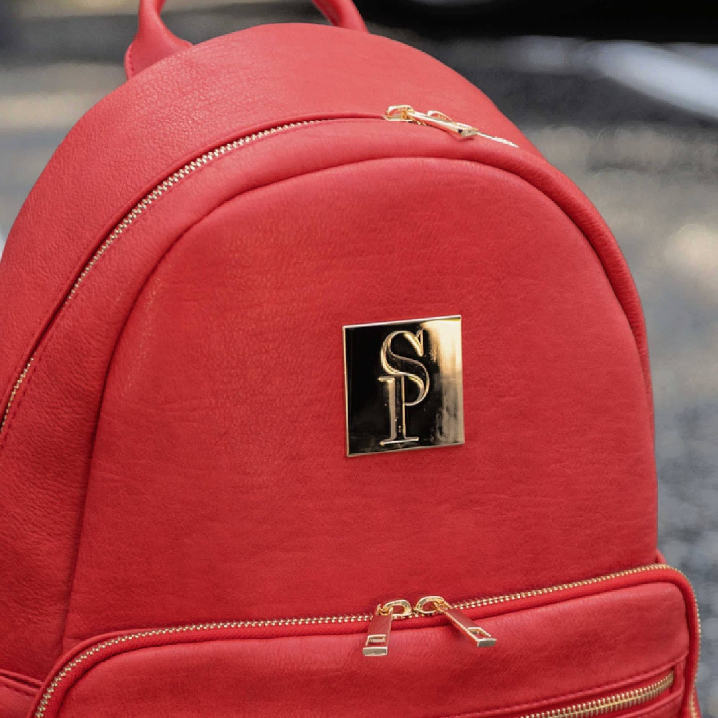 Red Leather Carrier Backpack - Korvel