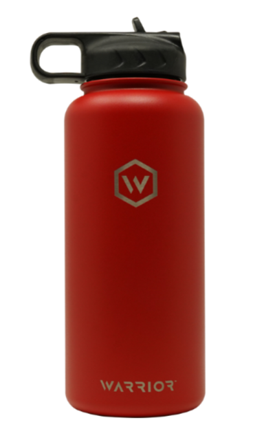 Rockwell Warrior Flask - Premium Double-Walled Stainless Steel - Valor Red - Korvel