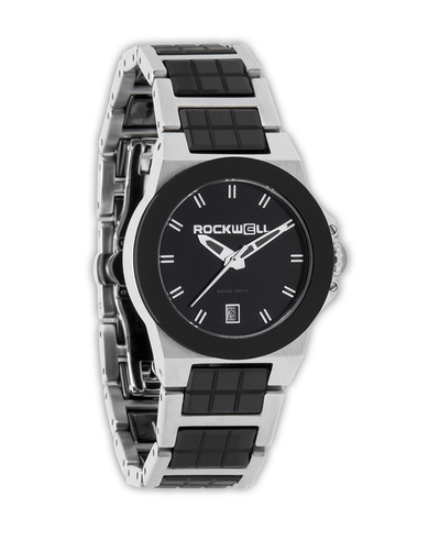 Katelynn Silver and Black Ceramic Watch