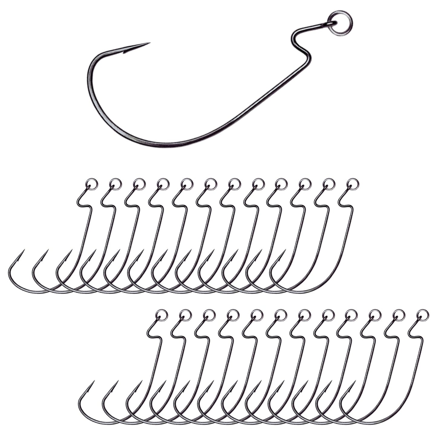Reaction Tackle Premium Ringed EWG Hooks - 25 Pack