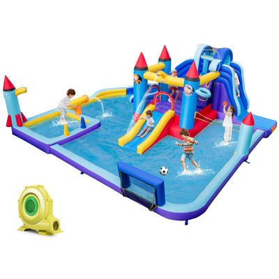 Parque de Deslizamiento de Agua Inflable con Tema de Cohete y Soplador de 950W
