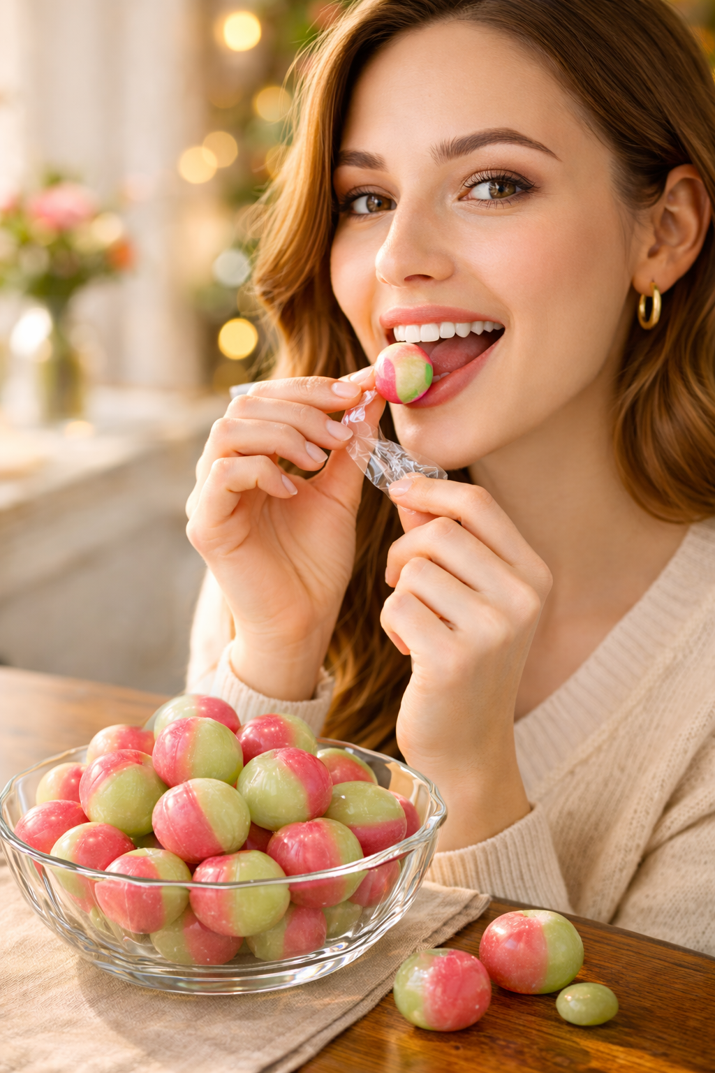 Bonbons durs sans sucre Andy Anand à la pomme rosée - 25 pièces