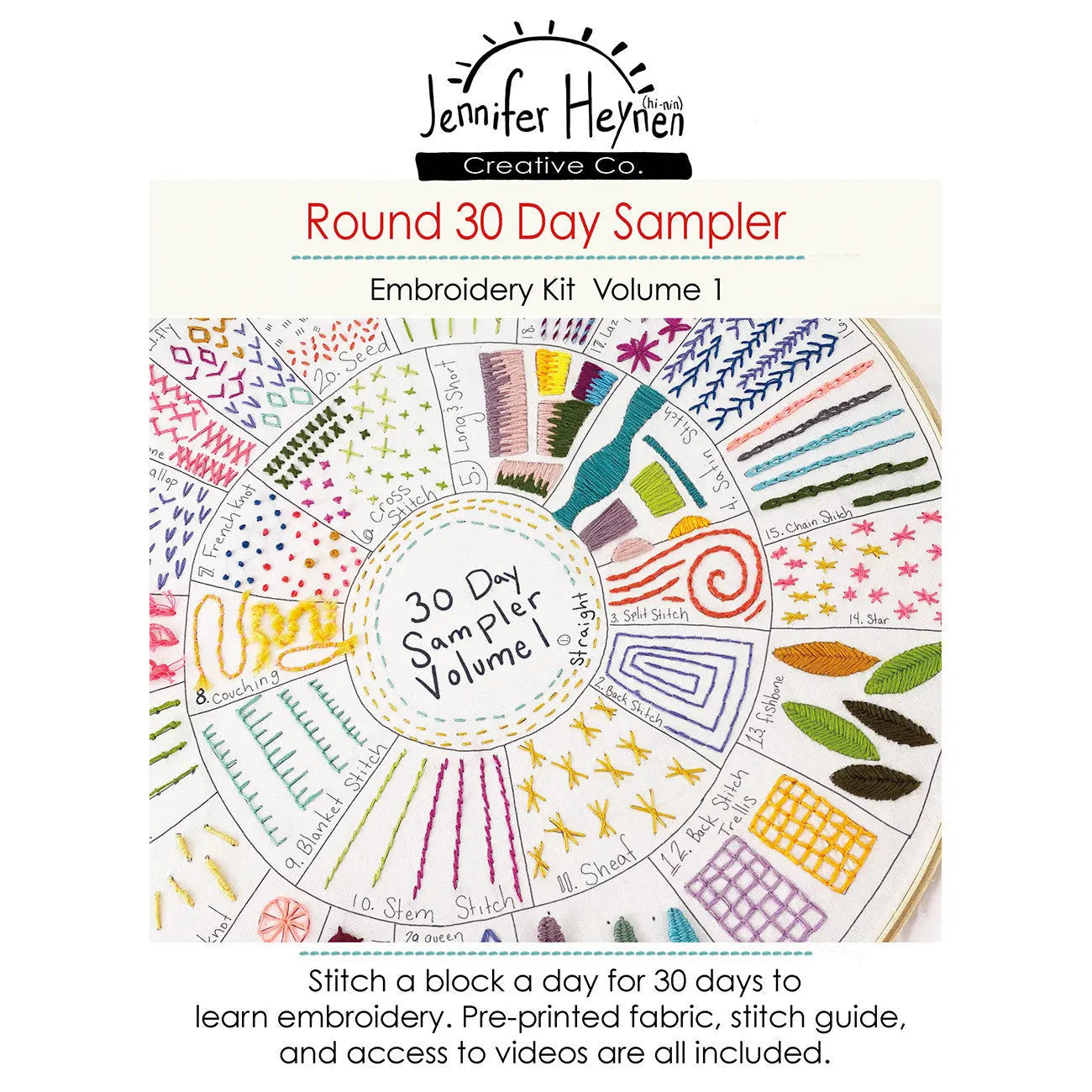 Cours d'Embroidery Échantillon de 30 Jours Volume 1