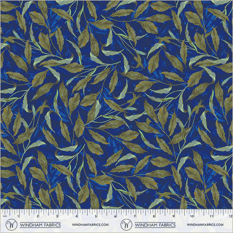 Royal Greenery Midnight Blooms Cotton Fabric - 44"/45" Per Yard