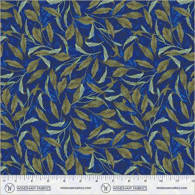 Royal Greenery Midnight Blooms Cotton Fabric - 44"/45" Per Yard