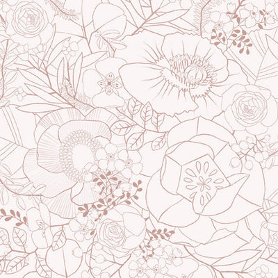 Tela de Algodón con Diseño Floral en Óxido - Calidad Premium por Yarda