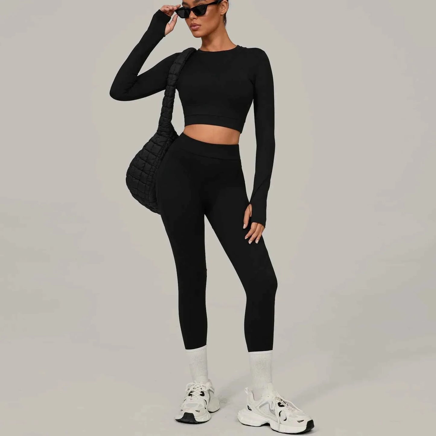 Ensemble de sport seamless taille haute pour yoga XP160
