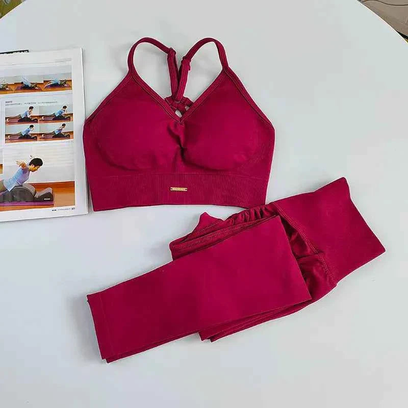 Women's Seamless High Waist Yoga Gym Set
