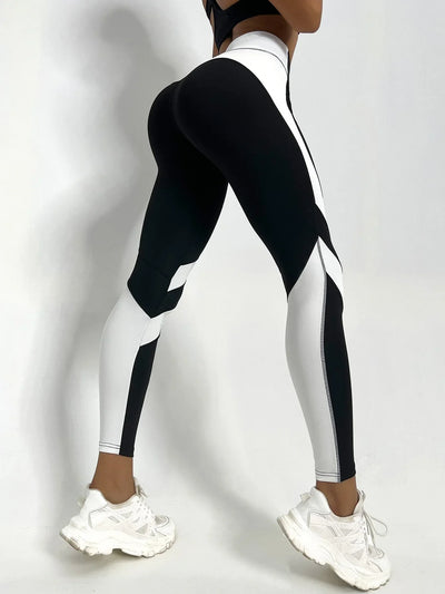 Two Tone Yoga Leggings with Tummy Control
