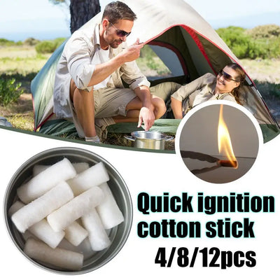 12pc Campfire Ignite Kit - Weatherproof Paraffin