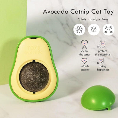 Avocado Catnip Wall Ball - Interactive Treat Toy for Cats