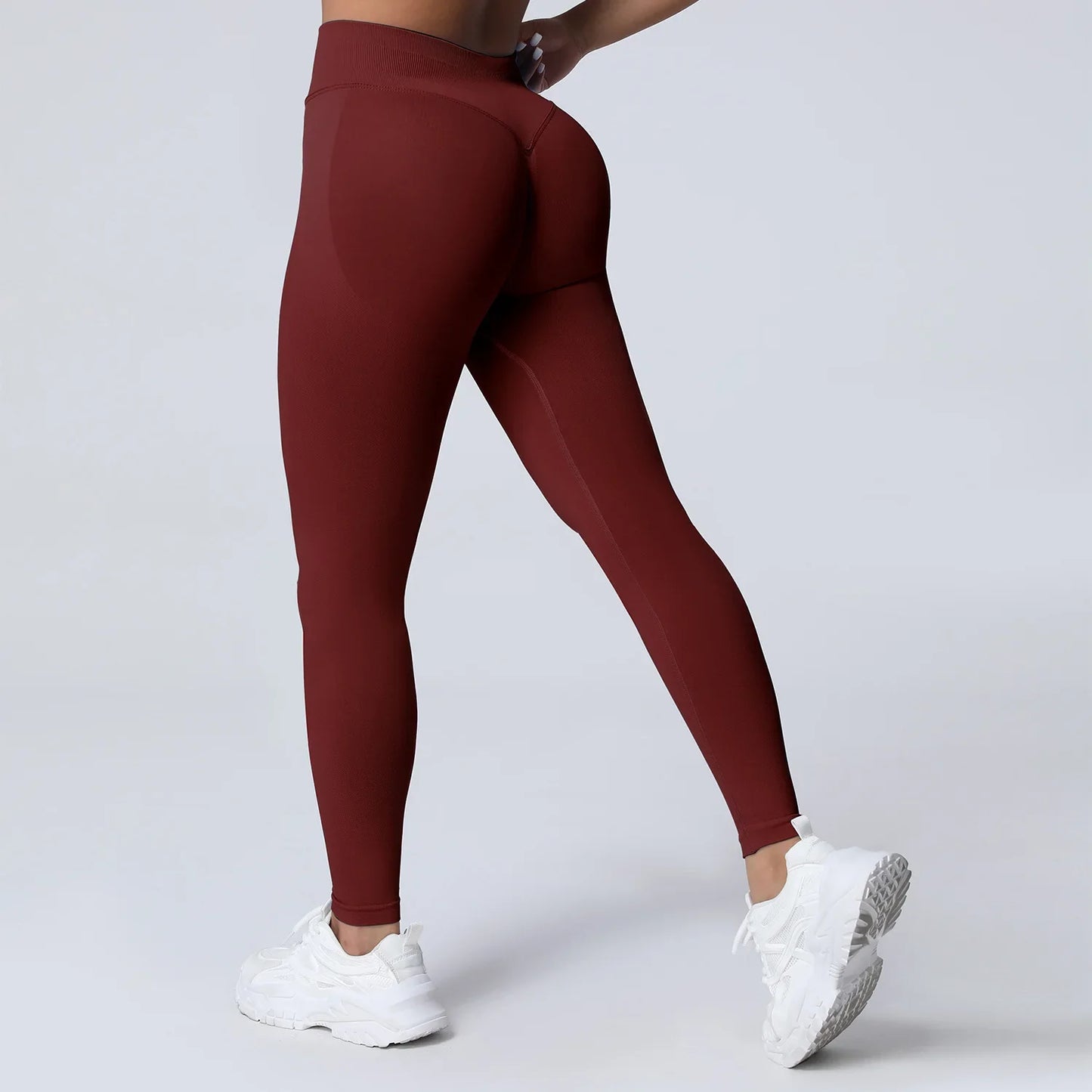 Mallas de Yoga de Cintura Baja para Mujer con Efecto Fruncido