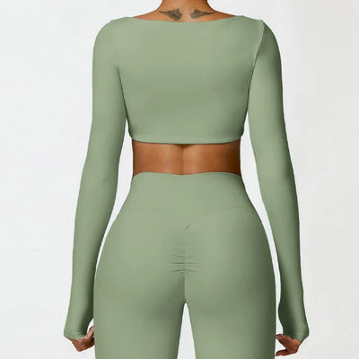 Hearuisavy Quick-Dry Yoga Crop Top