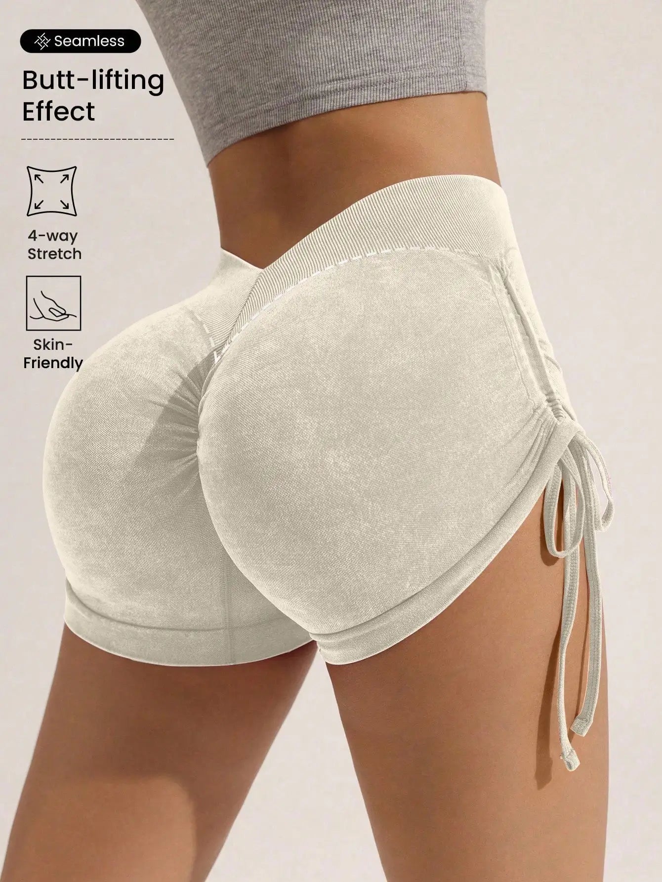 Shorts de yoga pour femmes MatteFit Peach Lift style euro