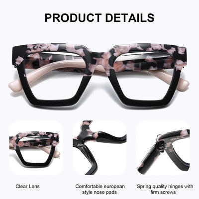 BARCUR Stylish Pink Reading Glasses for Men & Women