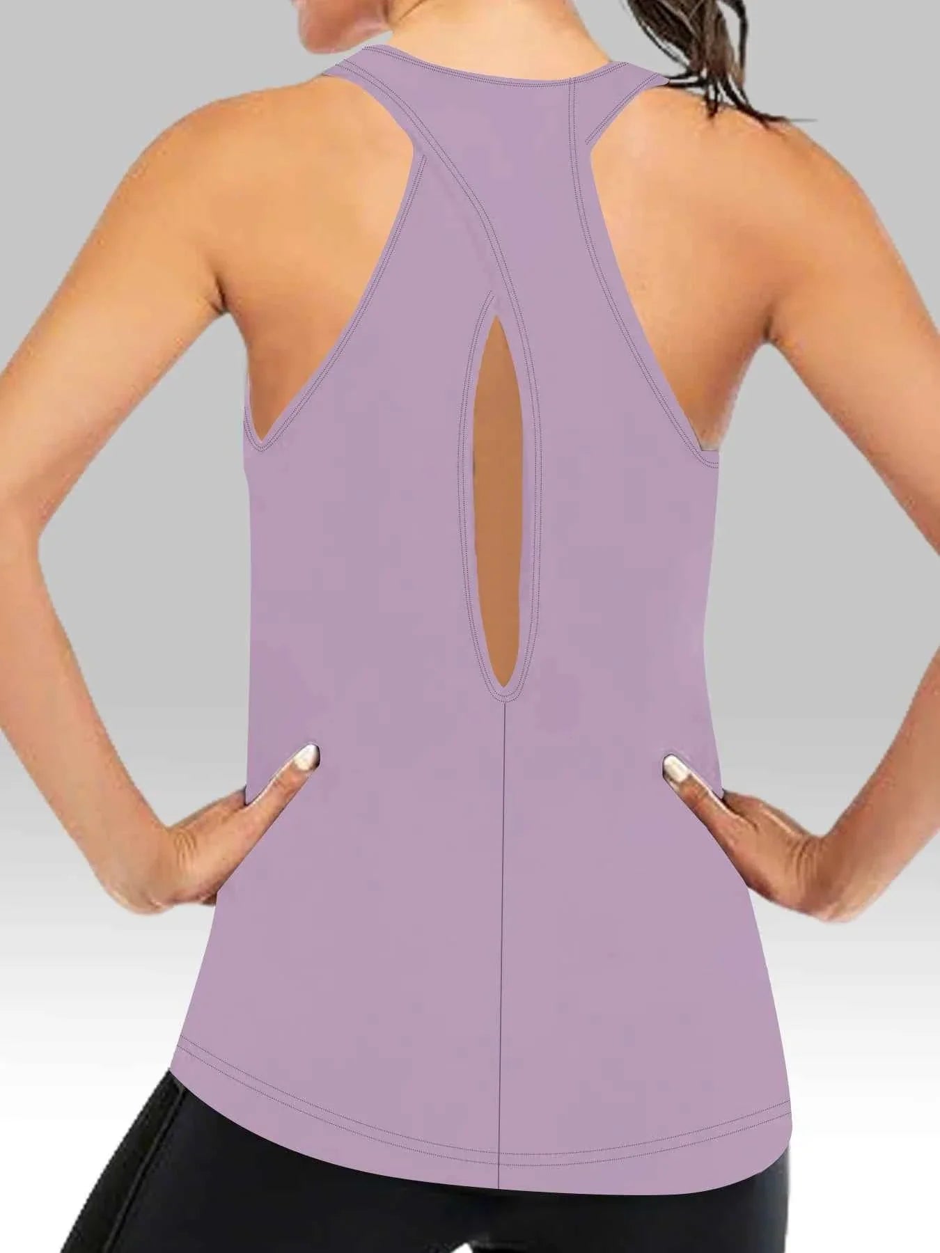 Camisetas de Yoga Racerback Sin Espalda Cruzada Súper Suaves