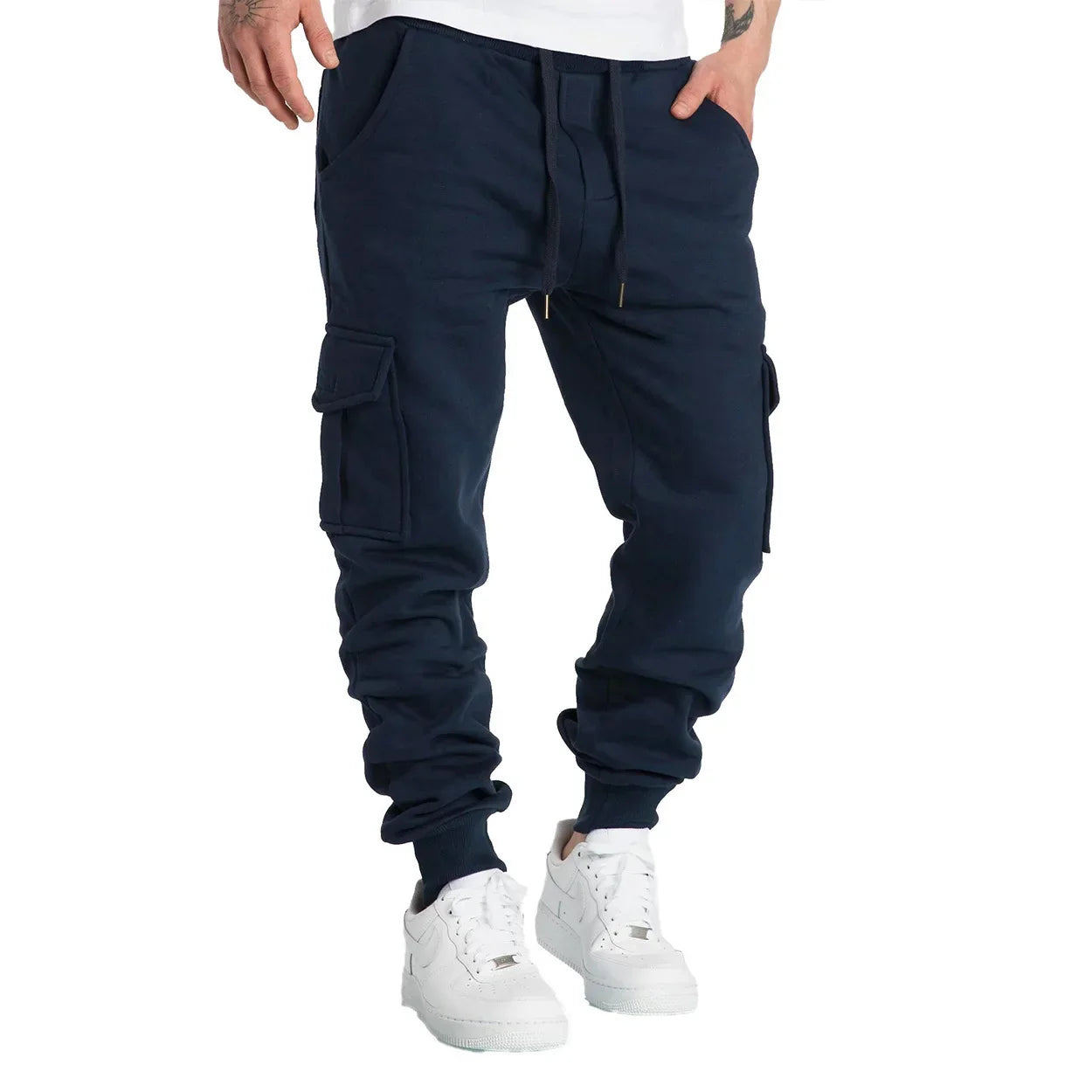 Men's Straight Fit Sweatpants with Drawstring and Pockets