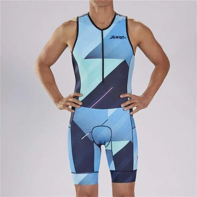 Zootekoi Men's Breathable Sleeveless Jacket for Triathletes