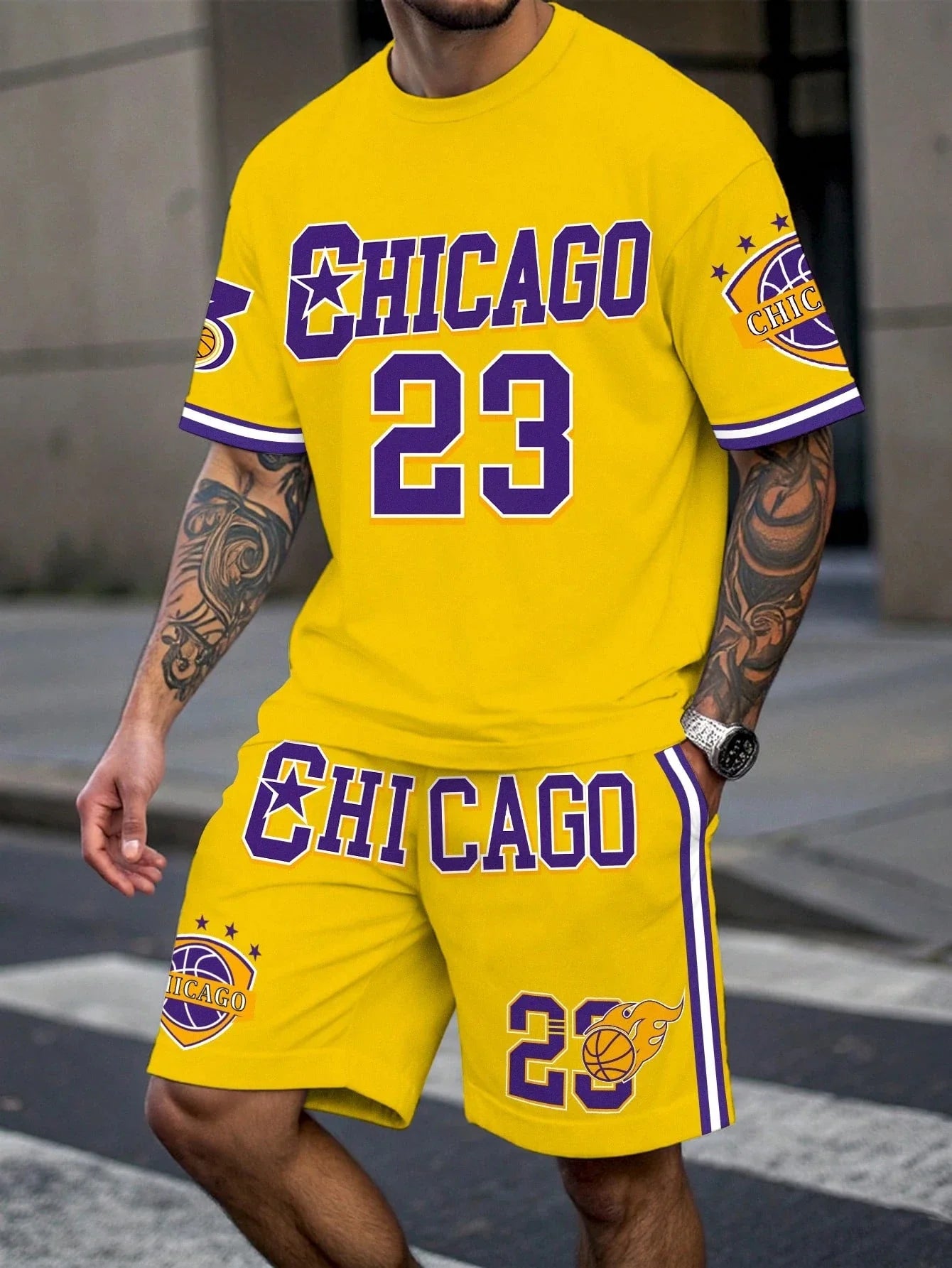 Conjunto de Ropa de Baloncesto para Hombres Tallas Grandes