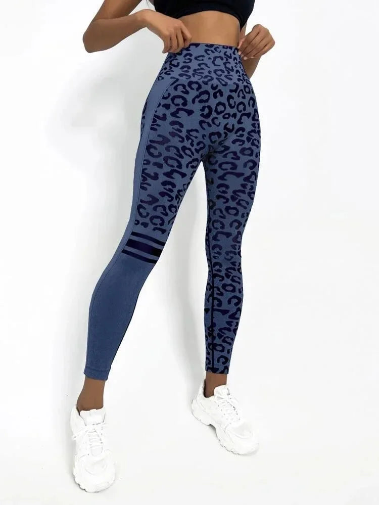 Leggings Imprimé Léopard Sans Couture