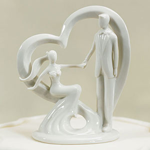 Take My Hand Heart Cake Topper - 5 3/4" High