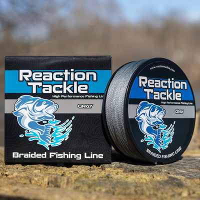 Premium Gray Braided Fishing Line by Reaction Tackle