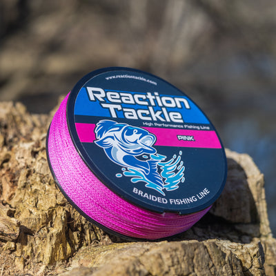 Premium Pink Braided Fishing Line by Reaction Tackle