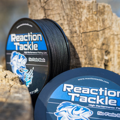 Reaction Tackle Premium Braided Fishing Line - Fade-Resistant Black