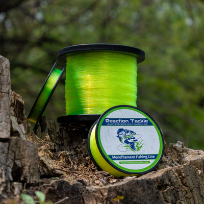Premium Reaction Tackle Nylon Monofilament Fishing Line - 1 lb Jumbo Spool - Korvel